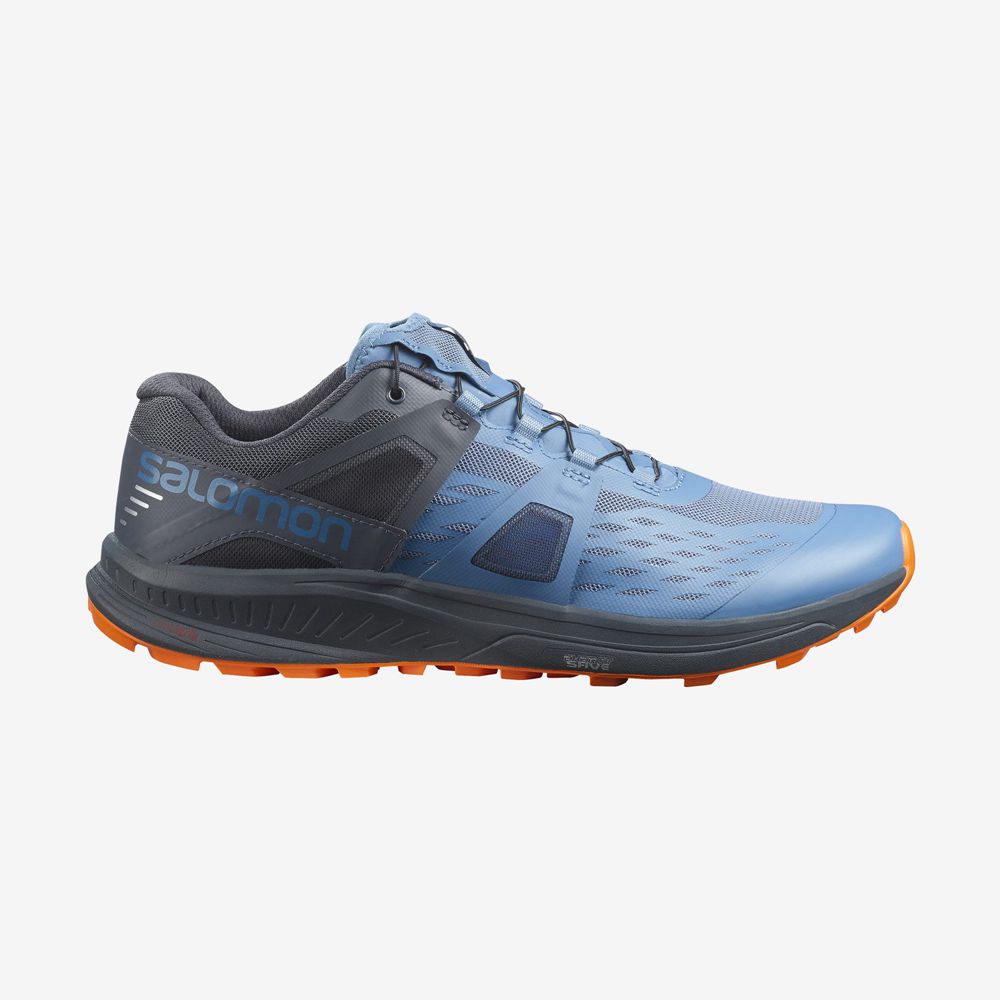 Salomon Singapore Mens Trail Running Shoes - ULTRA /PRO Blue / Black | 67951-UOQJ